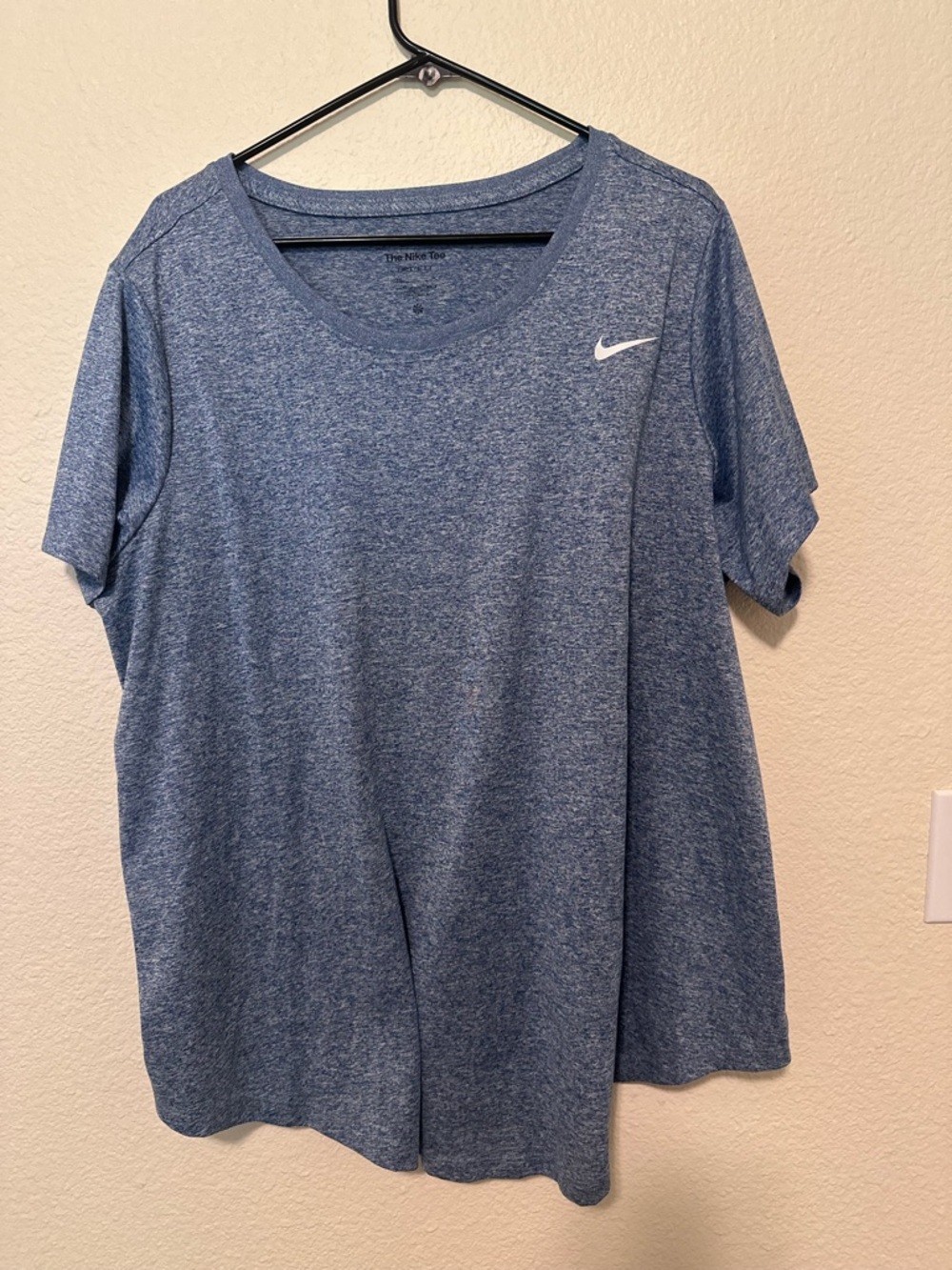 Nike Heathered Light Blue Dri-FIT Tee